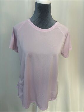 Light Pink Women's Short-Sleeve Workout Gear Top